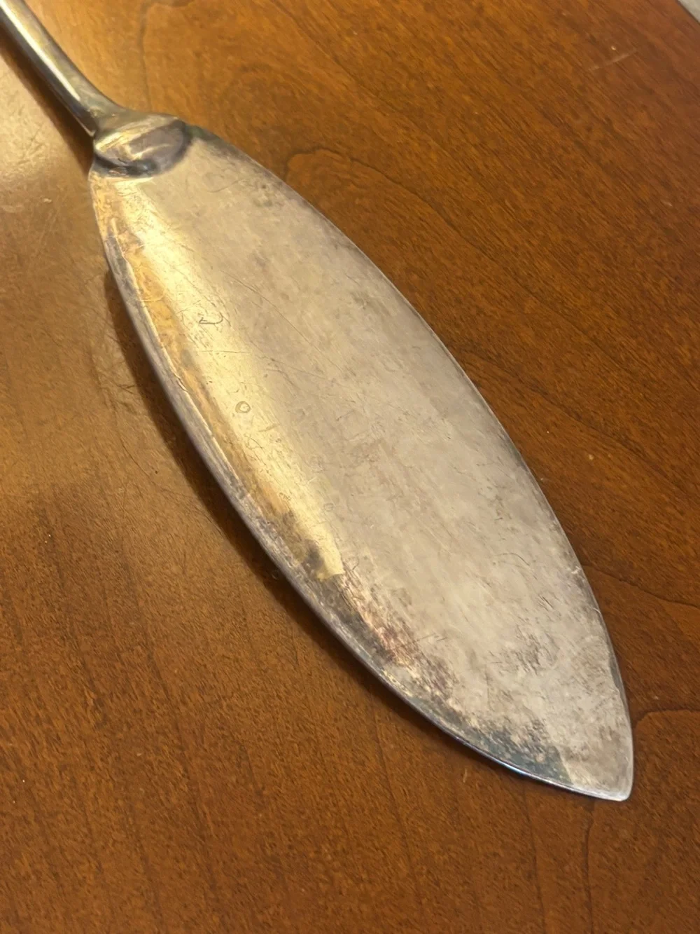 Vintage Christofle Silver-Plated Fish Serving Knife / Fish Slice - France